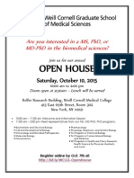 Open House: Are You Interested in A MS, PHD, or MD-PHD in The Biomedical Sciences?