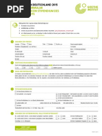 Bewerbungsformular Stipendium 2015-2