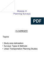 Planning Surveys: Ce 413 Urban Trans Portation Planning