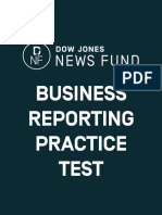 2014 DJNF Business Reporting Test Answer Key