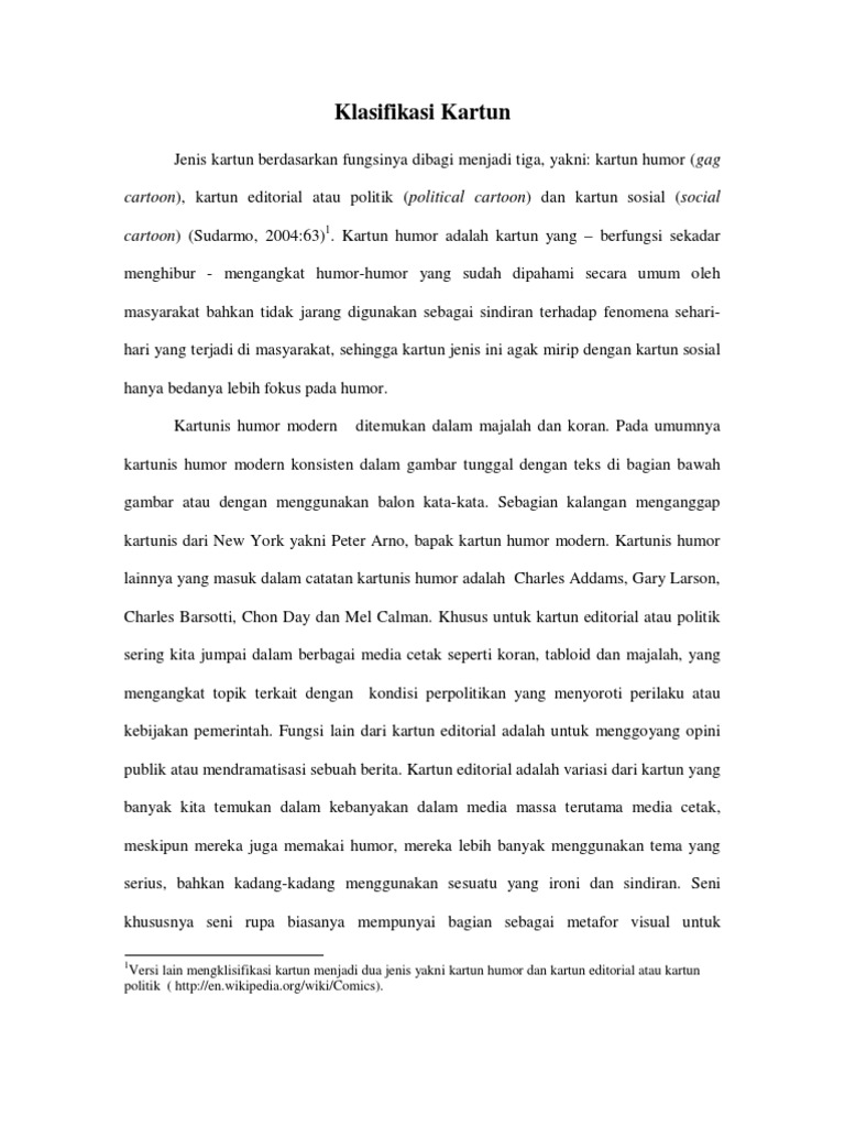 Klasifikasi Kartun