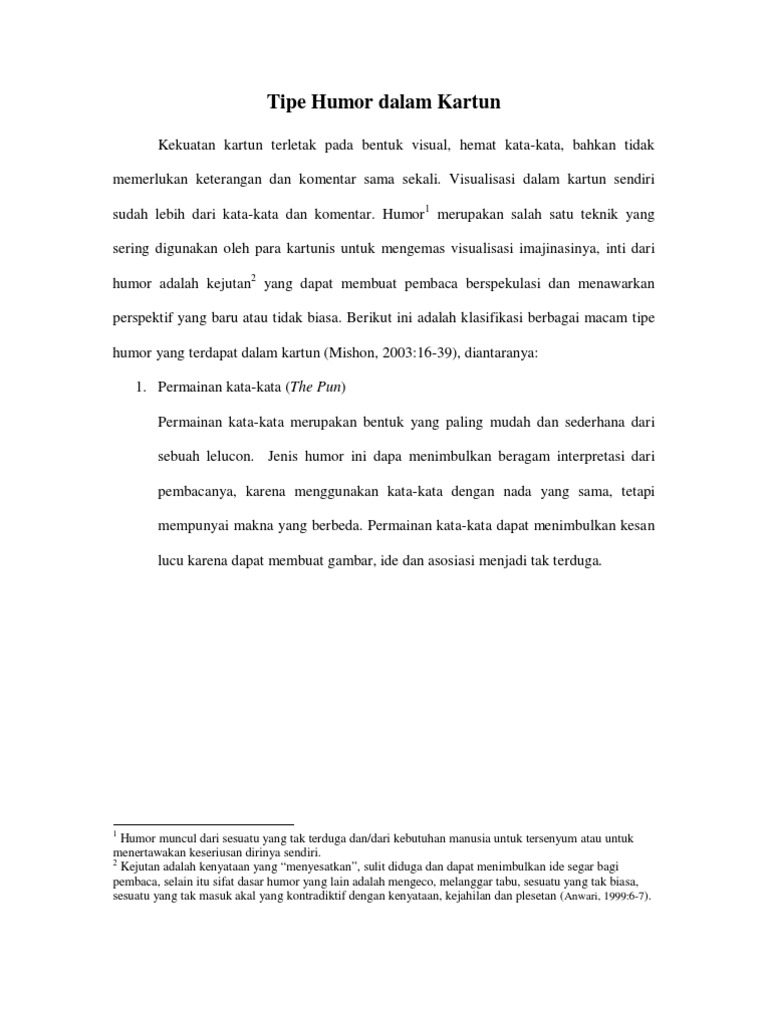 Tipe Humor Dalam Kartun