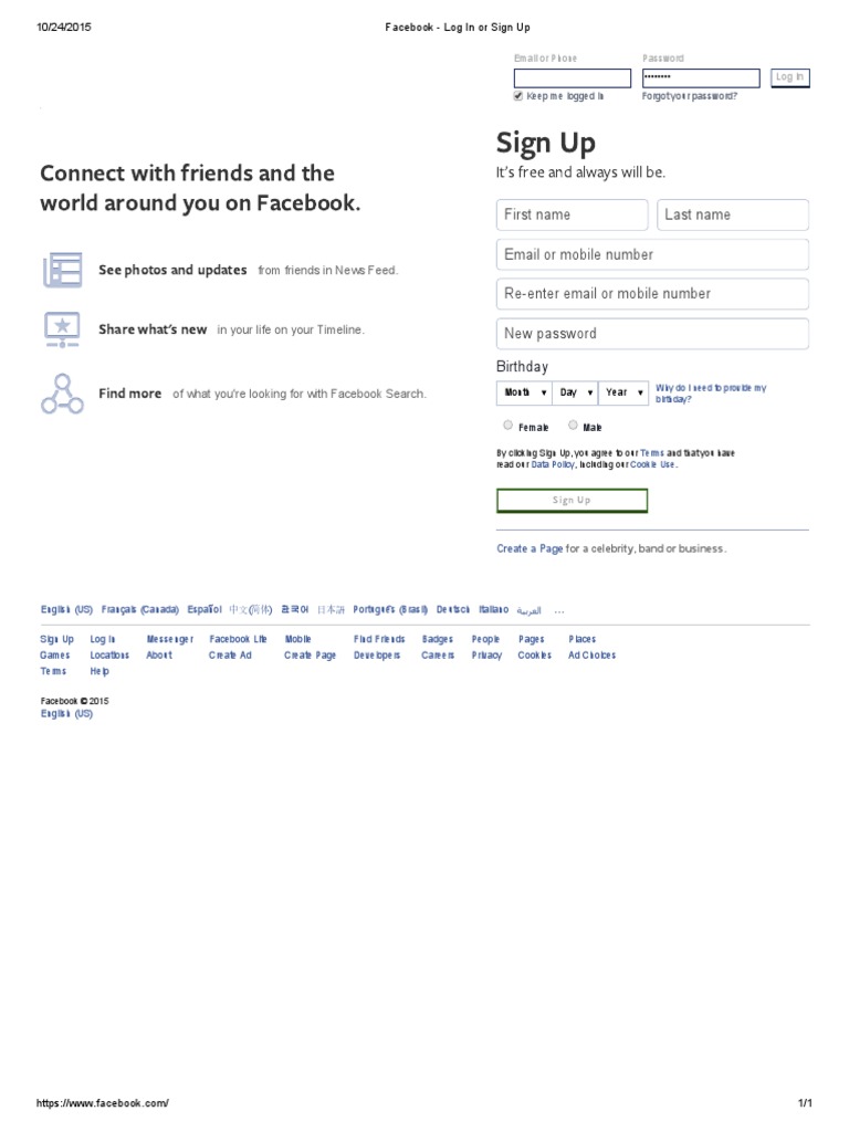 Facebook Log in or Sign Up Facebook Computer Network Free 30