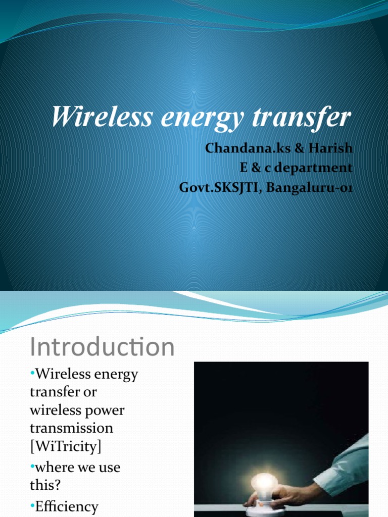 Wireless Energy Transfer Techniques Explained | PDF | Electromagnetic ...