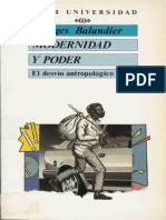 Balandier Georges (1988).  Modernidad y Poder El Desvío Antropológico