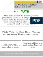 10-23 Math Newsletter