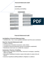 Financial Statements Audit: - Relationship Between Accounting and Auditing