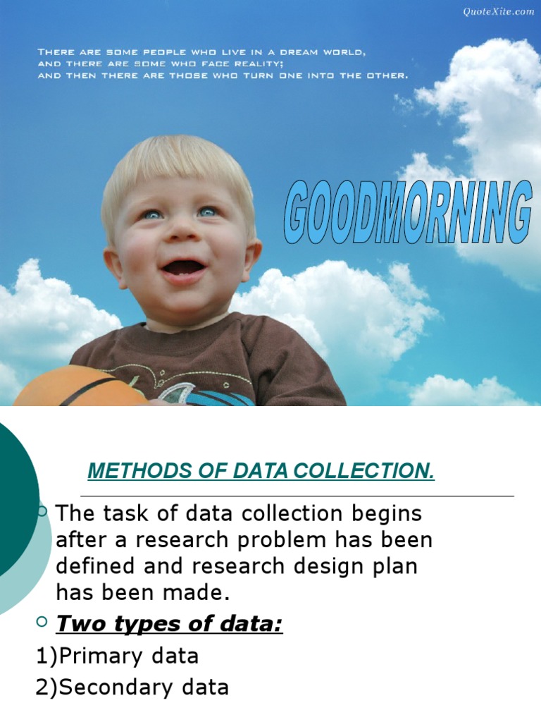 Methods of Data Collection PDF Observation Questionnaire