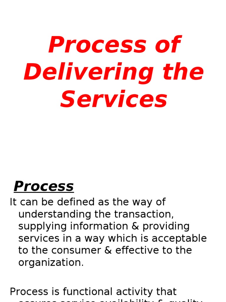 Steps in Service Delivery Process | PDF | Business