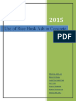 India - A Study On Use of Rice Husk Ash in Concrete Project Report - Dhaval - 020515