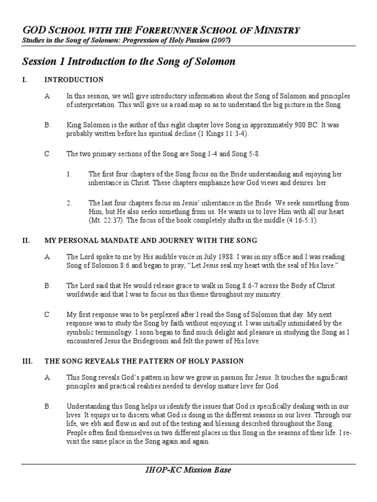 Introduction To The Song of Songs | PDF