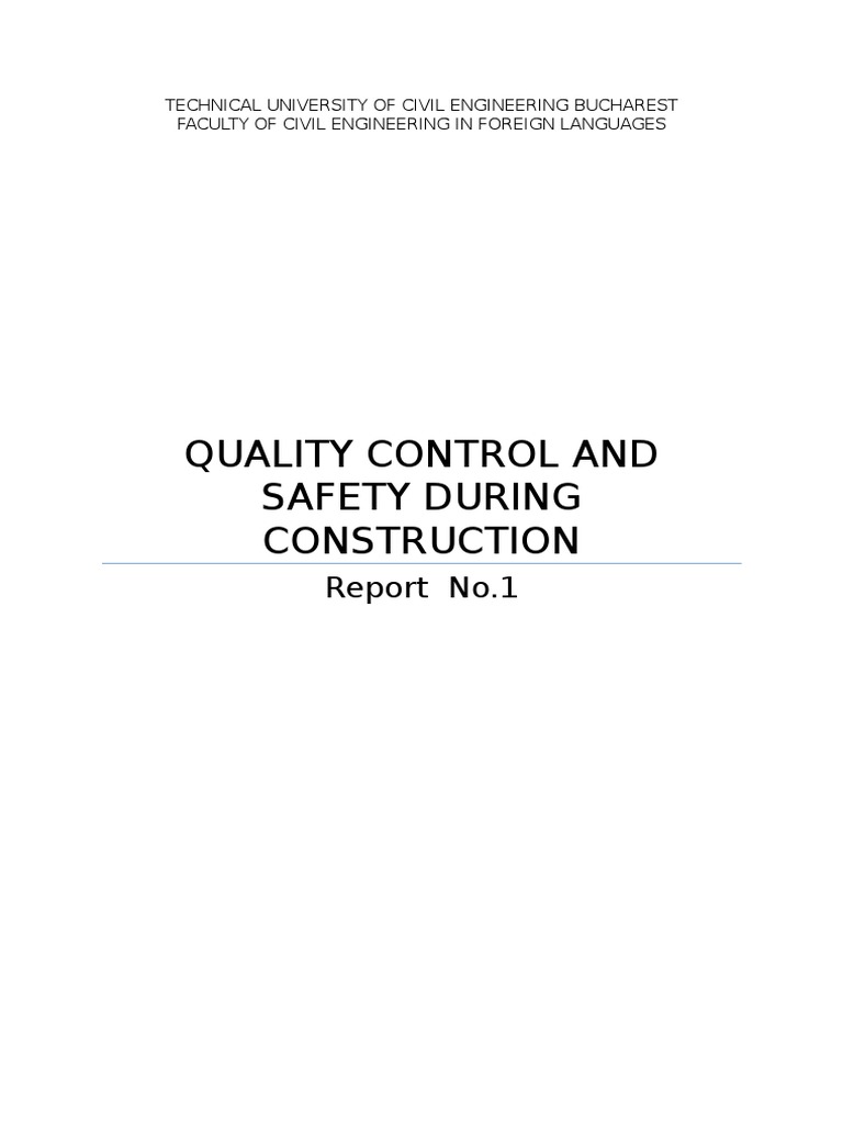 Quality Control and Safety in Construction | PDF | Quality Management ...