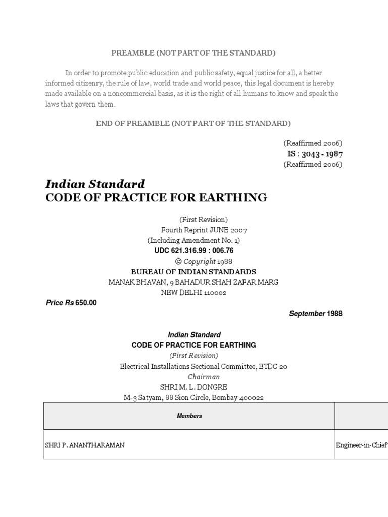 Singapore Standard Code Of Practice For Earthing – UHVOX