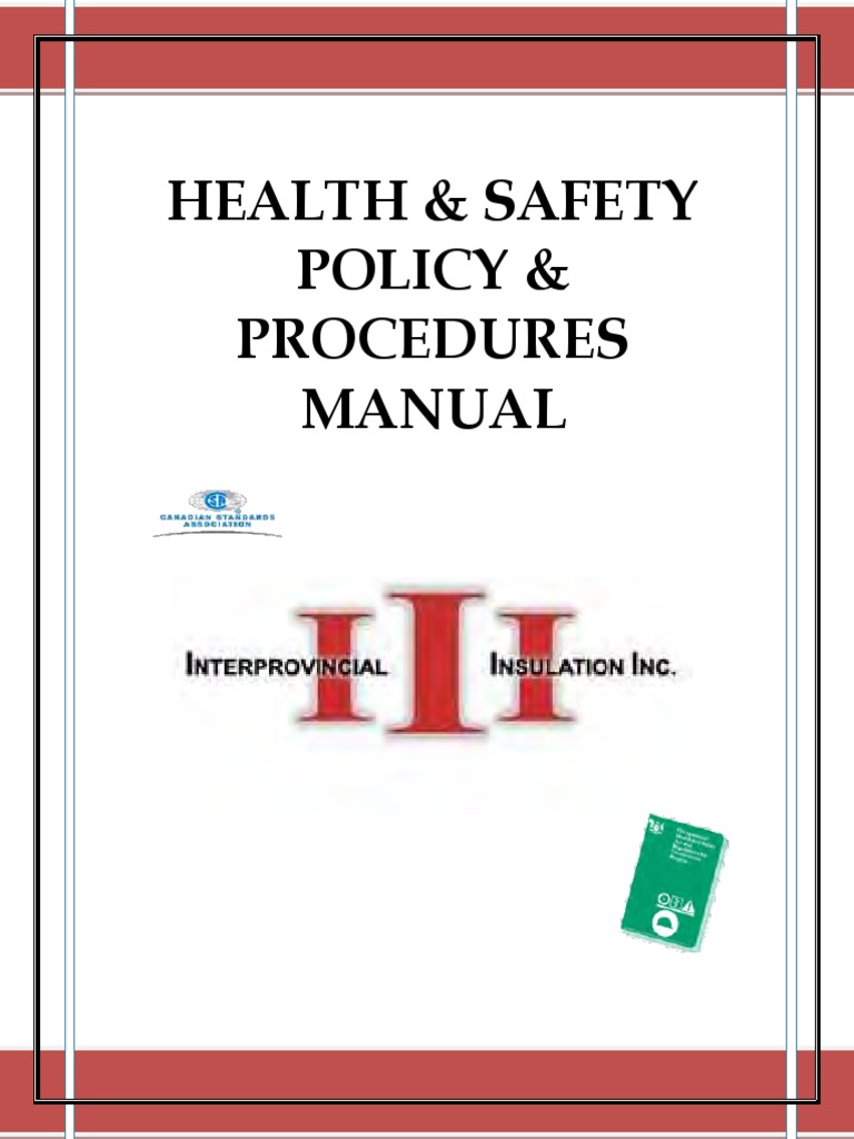 Safety Manual Final | PDF | Occupational Safety And Health | Safety