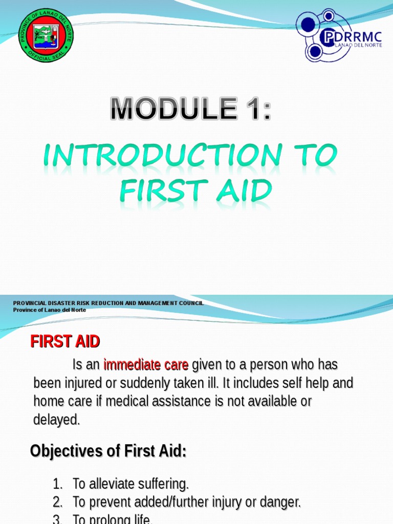 Module 1 Introduction To First Aid ppt First Aid Emergency Medical
