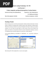 Remote Sensing Technology-CE: 703 Lab Exercise 3 Colour Composites and Spectral Properties of Various Features