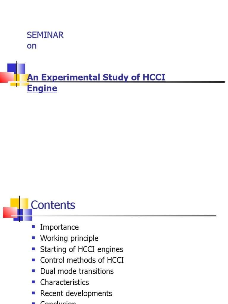 HCCI Engine: Principles and Control Methods | PDF | Diesel Engine ...