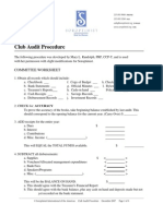 Club Audit Procedure