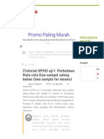 (Tutorial SPSS) Uji T - Perbedaan Rata Rata Dua Sampel Saling Bebas (Two Sample For Means) - Statistik Ceria PDF