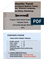 Ukuran Partikel, Mineral Lempung, Uji Gradasi Rev PDF