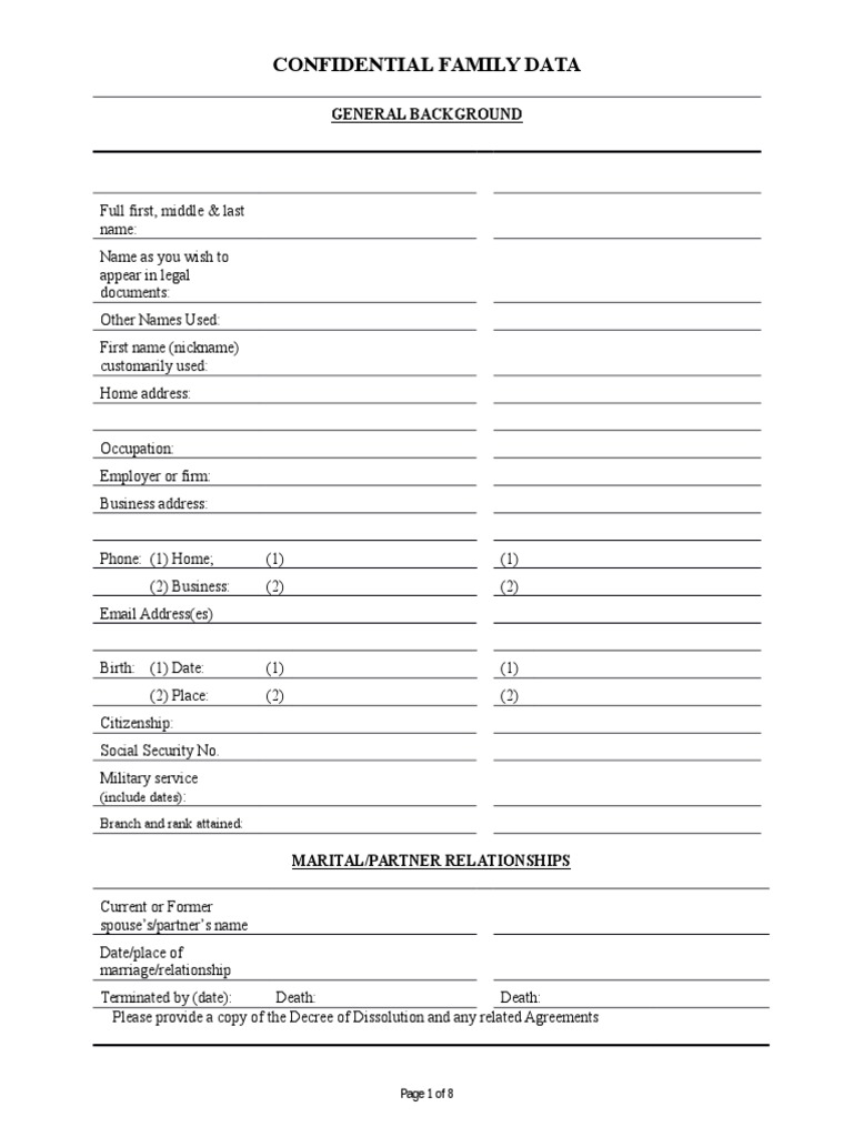 Simple Estate Planning Questionnaire | PDF | Trust Law | Will And Testament