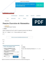Funções Exercícios de Matemática PDF