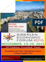 Siberia Economic Forum 2015, 19-20 November 2015, Novosibirsk Russia