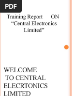 Training Report ON "Central Electronics Limited"