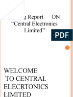 Training Report ON "Central Electronics Limited"