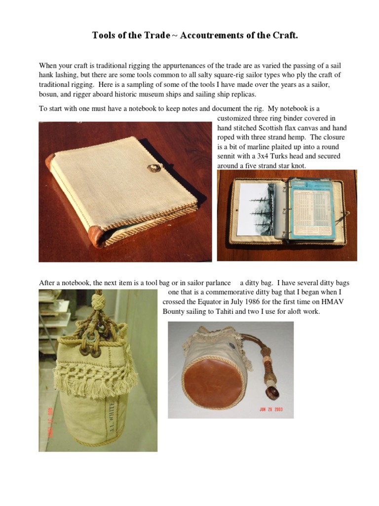 Essential Tools for Traditional Rigging | PDF