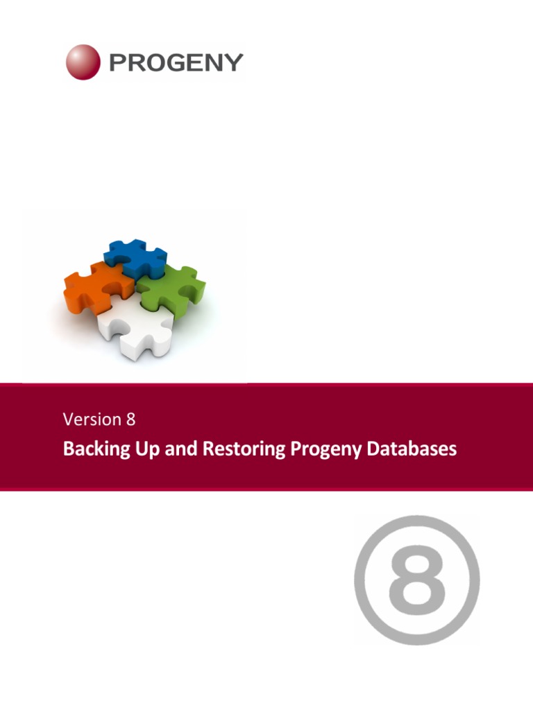 Progeny Database Backup Guide | PDF | Backup | Computer File