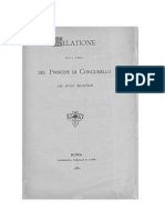 Gonnella Baruch, Relatione Del Principe Di Corcumello Ai Suoi Dominii, Roma 1880 (Tip. Forzani)