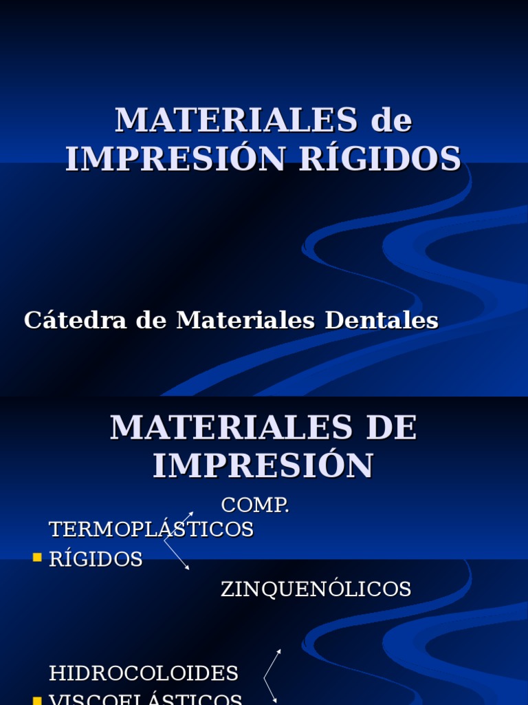 Materiales Rígidos para Impresión Dental | PDF | Óxido de zinc | Zinc