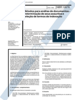 NBR 12676 (1992) - Métodos para Análise de Documentos - Indexação