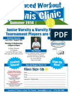 Summer 2014: Junior Varsity & Varsity Players & Tournament Players Are Welcome