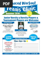 Summer 2014: Junior Varsity & Varsity Players & Tournament Players Are Welcome