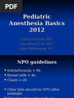 Pediatric Anesthesia Basics