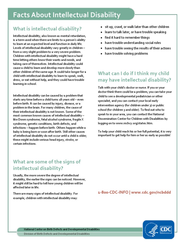 Understanding Intellectual Disability | PDF | Childbirth | Disability