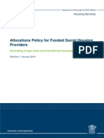 Allocations Policy Funded Social Housing Providers