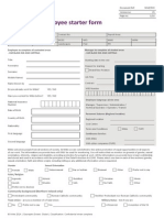 Hourly Paid Employee Starter Form - MG (F) 500