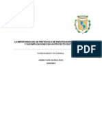 La Importancia de Un Protocolo de Investigación Institucional y Sus Implicaciones en Un Proyecto Doctoral