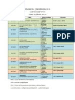 Calendario Diplomatura Clínica Equina 2015-2016