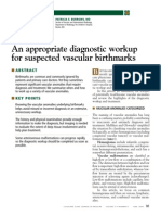 An Appropirate Diagnostic Workup For Suspected Vascular Birthmarks