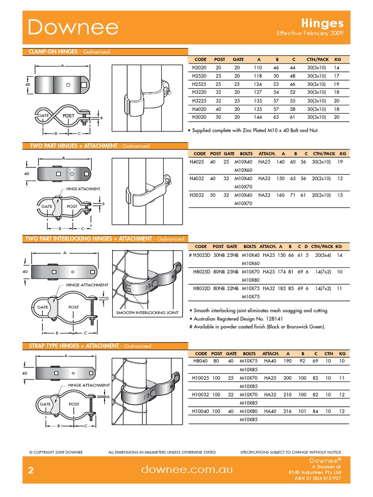 Downee Gate Catalogue Galvanization Screw