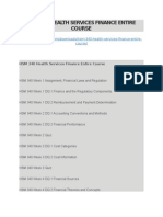 HSM 340 Health Services Finance Entire Course