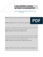 Humn 303 Entire Course Introduction To Humanities