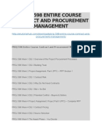 Proj 598 Entire Course Contract and Procurement Management