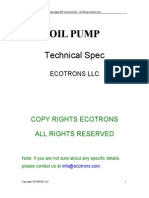 ECOTRONS Oil Pump Technical Specification