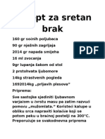 Recept Za Sretan Brak