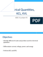Electrical Quantities, KCL, KVL